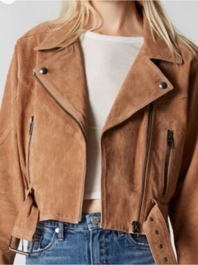 Blank NYC - Suede Moto Jacket - L